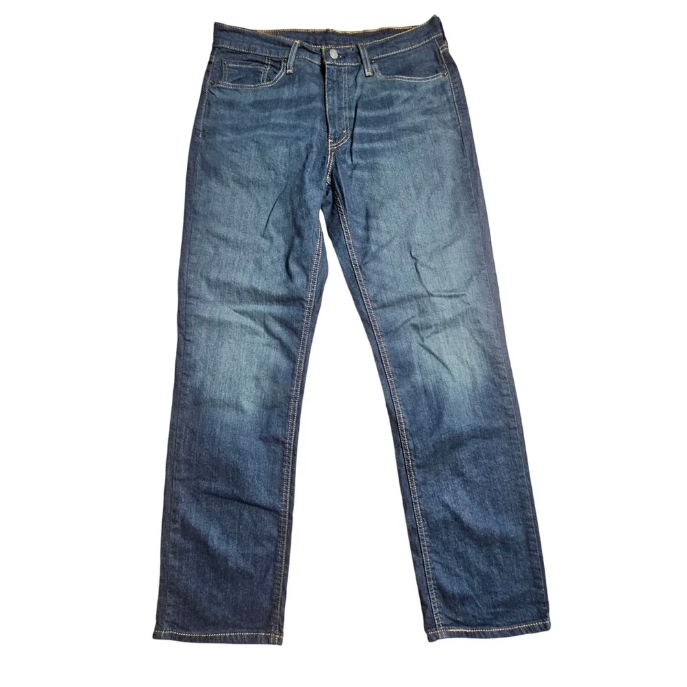 Levi's 541 Athletic Taper Jeans Mens 33x32 Blue Dark Wash Stretch Denim Classic
